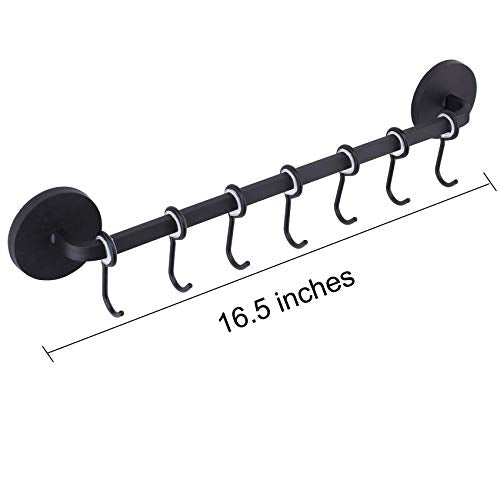  LEVOSHUA 7 Hooks Magnetic Utensil Holder Untensil Rack Tool Hanger Organizer For Refrigerator, Metal Cabinet, Metal Stove, Grill, BBQ