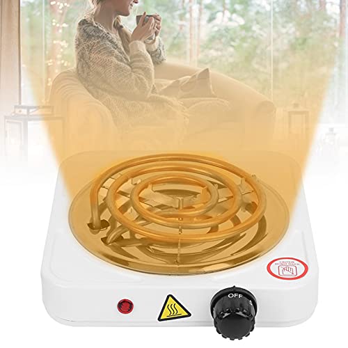  1000W Countertop Single Cast Iron Burner Electric Hot Plate Steel Portable Single Tube Easy To Wash US Plug 110V