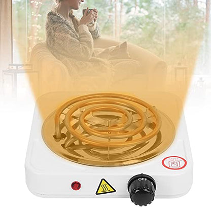  1000W Countertop Single Cast Iron Burner Electric Hot Plate Steel Portable Single Tube Easy To Wash US Plug 110V
