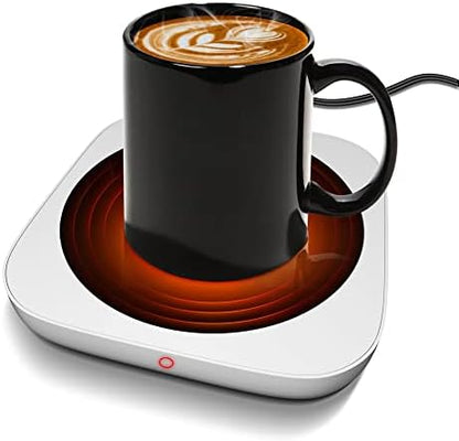  Lectric Coffee Cup Warmer For Desk, Smart Coffee Mug Heater Warmer For Home Office, Warming Plate For Tea, Milk & Candle – ENIGMA (White)