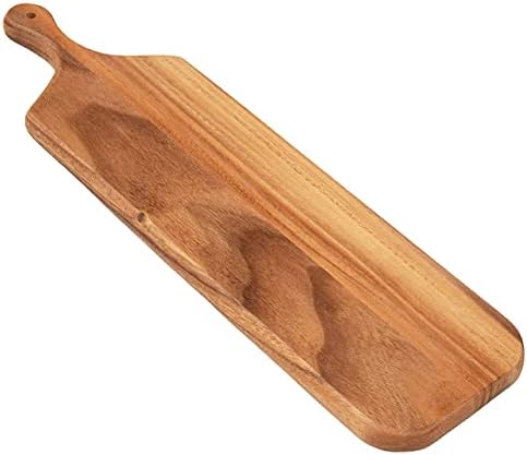 Villa Acacia Wooden Cutting Board - 17 X 6 Inch Wood Board Serving Tray For Bread And Cheese With Handle - Decorative Charcuterie Boards For New Home, Wedding Gift