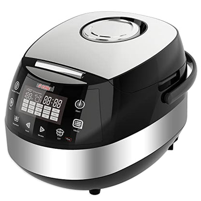  .3Qt Asian Rice Cooker Digital Programmable 15-in-1 Ergonomic Large Touch Screen Electric Multi Cooker Slow Cooker Steamer Pot Warmer 11 Cups 24 Hour Delay Timer Auto Keep Warm Feature RC 0501