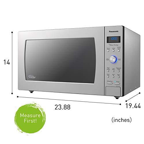 Panasonic Countertop/Built-In Microwave Oven With Cyclonic Wave Inverter Technology And 1250W Of Cooking Power - NN-SD975S - 2.2 Cu. Ft (Stainless Steel/Silver) & 27 TRIM KIT, 27 Inch, Silver