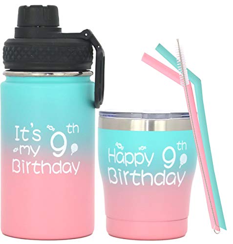  9th Birthday Gifts, 9th Bday Gifts, 9th Birthday Water Bottle, 9 Birthday Ideas, Birthday Gift For 9 Year Old, Kids 9 Yrs Old Gifts, Happy 9th Birthday, Its My 9th Birthday