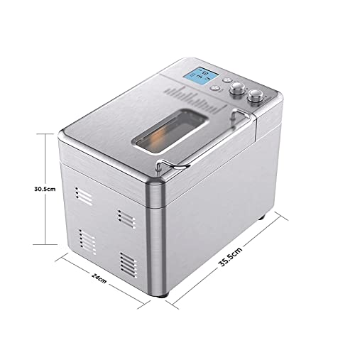  Mbj Bread Machine Stainless Steel Automatic Bread Maker Programmable Bread Maker With 3 Bread Size Fruit Nut Dispenser