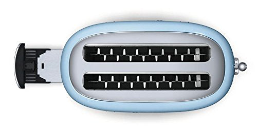 Smeg TSF02PBUS 50's Retro Style Aesthetic 4 Slice Toaster, Pastel Blue