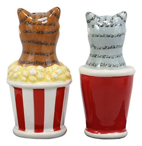  Funky Cats With Cinema 3D Glasses Sitting In Soda Pop Cup And Popcorn Tub At The Movies Salt And Pepper Shakers Set Ceramic Figurines Party Kitchen Tabletop Cat Decor Collectible
