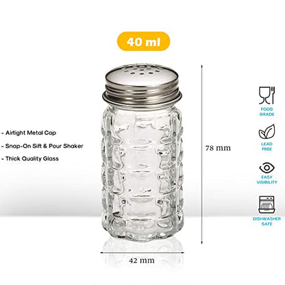  FBA_BCK31360 Retro Style Salt And Pepper Shakers With Stainless Tops (2), 1, Original Version