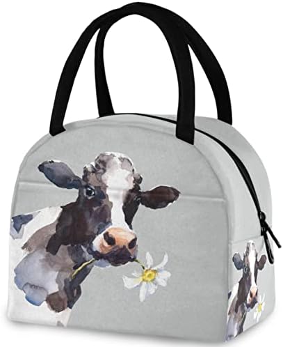  Abstract Giraffes Pattern Reusable Lunch Tote Bag With Front Pocket Zipper Closure Insulated Thermal Cooler Container Bag For Man Women Work Picnic Travel Beach Fishing