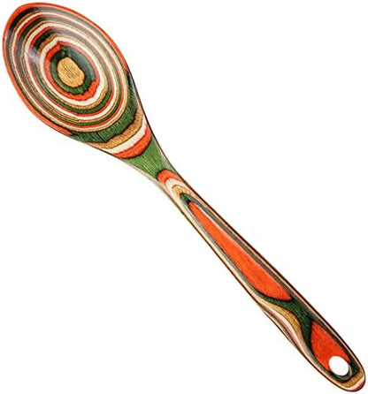  Wooden Spoons For Cooking, WOSPONFAN Kitchen Utensils Set, Pakkawood Kitchen Cooking Utensils Set, Apartment Essentials Wood Serving Spatula Spoon, Salad Tongs, Home & Kitchen Gift For Women