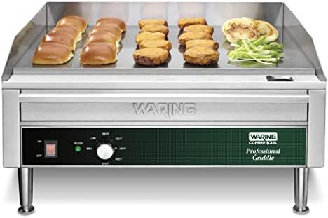  Commercial WGR140 120-volt, 14-Inch Electric Countertop Griddle, Silver