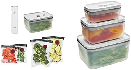Zwilling Fresh & Save Set 30-pc Vacuum Sealer Bag For Food, 1/2 Gallon, Sous Vide Bag, Reusable Food Storage Bag For Meal Prep, Reusable Snack Bags, Dishwasher Safe, Small, Clear