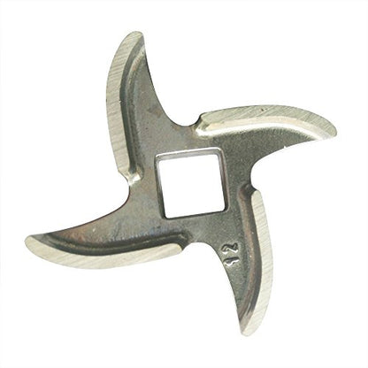  2 Pack #12 Meat Grinder Blade Stainless Steel Knife Cutter Replacement For Grinders, Please Check The Size And Shape