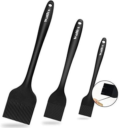  Silicone Basting Pastry Brush, Heat Resistant Pastry Brush Set, Strong Steel Core And One-Pieces Design, Perfect For BBQ Grill Baking Kitchen Cooking, BPA Free And Dishwasher Safe (2 Pcs)