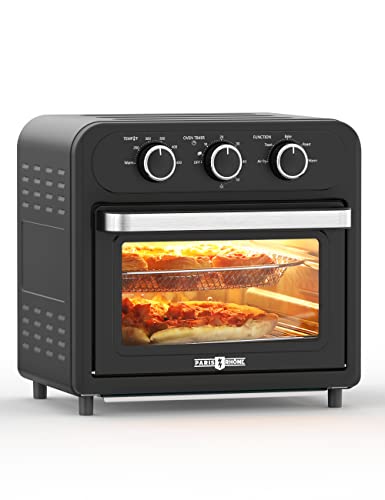  Ir Fryer, Paris Rhône 14.8 Quart Toaster Oven, 5-in-1 Convection Oven For 4-Slice Toast, 9-inch Pizza, Knob-Controlled Kitchen Countertop Appliance With 6 Accessories, Dishwasher Safe