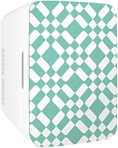  10L Mini Fridge For Bedroom - Car, Office Desk & College Dorm Room - 12v Portable Cooler & Warmer For Food, Drinks, Skincare, Beauty & Makeup - AC/DC Small Refrigerator With Glass Front, White