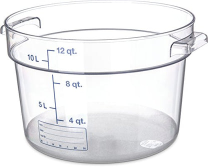  1076607 StorPlus Polycarbonate Round Food Storage Container, 8 Quart, Clear