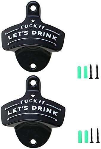  Bottle Opener Wall Mounted, Christmas Funny Wall Mount Bottle Opener For Men Dad Beer Lovers,Novelty Birthday Fathers Day With Mounting Screws Wall Anchors（1 Pack)