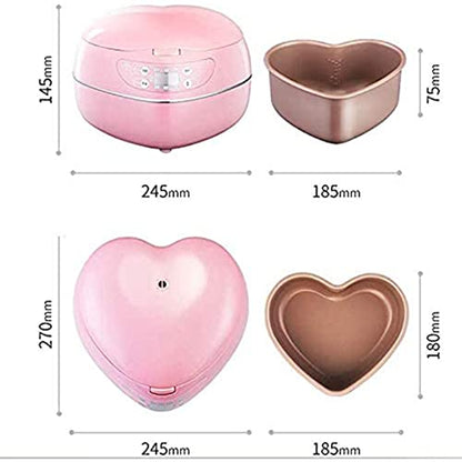  Peach Heart-Shaped Rice Cooker, Steamer With Household Insulation Function (1.8L), Non-Stick Pot, Constant Temperature Insulation, 300W Rice Cooker,#1