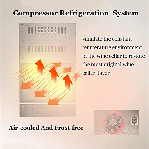 KEINXOW 48 Independent Wine Seller Wine Cooler Refrigerator Static Wine Refrigerator Digital Temperature Control Red, White, Champagne, Sparkling Wine