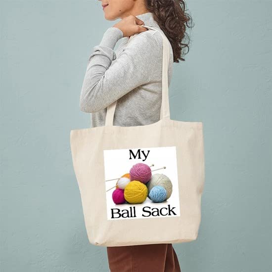  CafePress KNITTING GIFTS Tote Bag Natural Canvas Tote Bag, Reusable Shopping Bag
