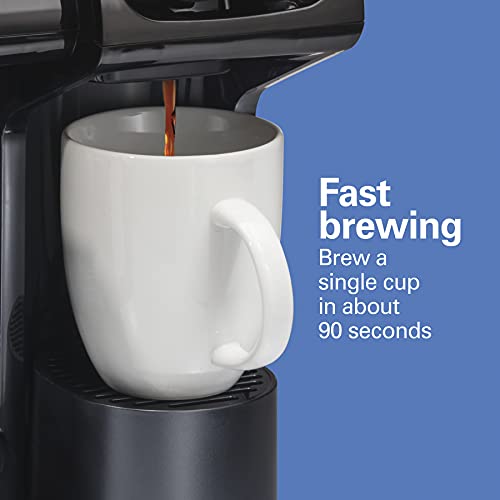 Hamilton Beach 49902 FlexBrew Trio 2-Way Coffee Maker, Compatible With K-Cup Pods Or Grounds, Combo, Single Serve & Full 12c Pot, Black - Fast Brewing