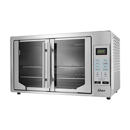 Oster® Convection Oven, 8-in-1 Countertop Toaster Oven, XL Fits 2 16" Pizzas, Stainless Steel French Door