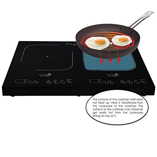  Induction Cooktop, 21.2 X 14 X 2.5 Inches, Black