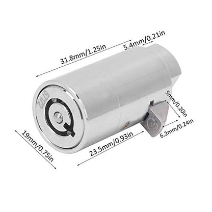 Vending Machine Lock, Zinc Alloy Chrome Vending Machine Lock Cylinder For Automatic Selling Machines With 3 Keys