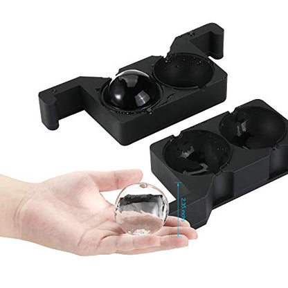  Whiskey Ice Ball Maker Crystal Clear Ice Ball Molds Large Sphere Ice Cube Trays For Whiskey, Cocktail, Brandy, Bourbon