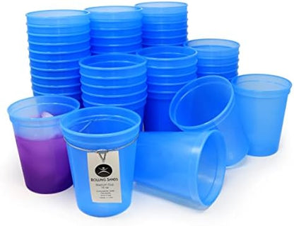  16 Oz Reusable Plastic Stadium Cups, Bulk 50 Pk, USA Made, BPA-Free Dishwasher Safe Plastic Tumblers, Light Pink