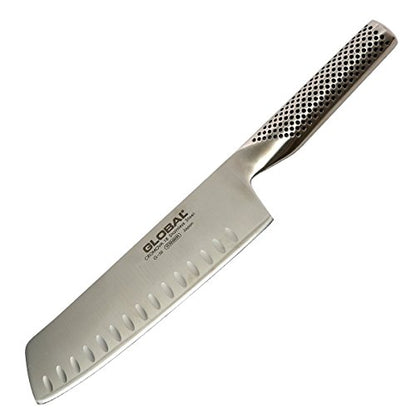 Global G-56, Classic 7 Inch Knife, Stainless Steel Vegetable Ground Hollow Chef's, 7"