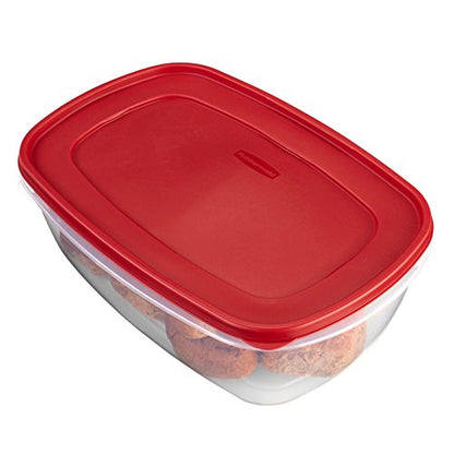 Rubbermaid Easy Find Lids Food Storage Container, 2.5 Gallon, Racer Red
