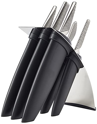 Global 35th Anniversary Special Edition 7-Piece Knife Set Containing 6 Knives & 1 Knife Block – Cromova 18 High Carbon Stainless Steel