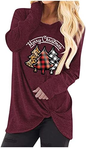  Crewneck Sweatshirts For Women Cute Fashion Sweatshirts Long Sleeve Christmas Print Plus Size Pullover Top Streetwear