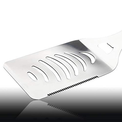  Extra Sturdy Grill Spatula With Bottle Opener-Heavy Duty Stainless Steel Metal BBQ Spatula- Large Metal Grilling Turner For Grilled Beef, Steak-4x6 In Hamburger Turner