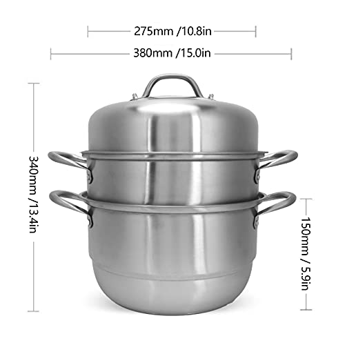  Stainless Steel Steamers, Even Heat Transfer Resistance Steam Pot For Home