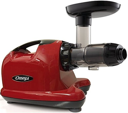  8006 Nutrition Center Quiet Dual-Stage Slow Speed Masticating Juicer Creates Continuous Fresh Healthy Fruit And Vegetable Juice At 80 Revolutions Per Minute High Juice Yield, 150-Watt, Red