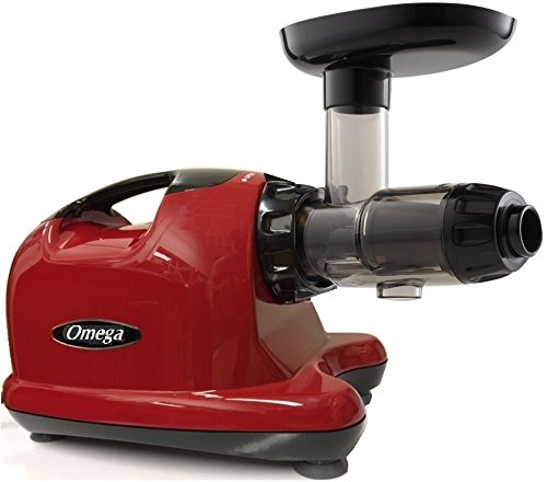  8006 Nutrition Center Quiet Dual-Stage Slow Speed Masticating Juicer Creates Continuous Fresh Healthy Fruit And Vegetable Juice At 80 Revolutions Per Minute High Juice Yield, 150-Watt, Red
