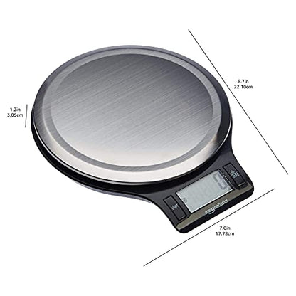 Amazon Basics Stainless Steel Digital Kitchen Scale With LCD Display, Batteries Included