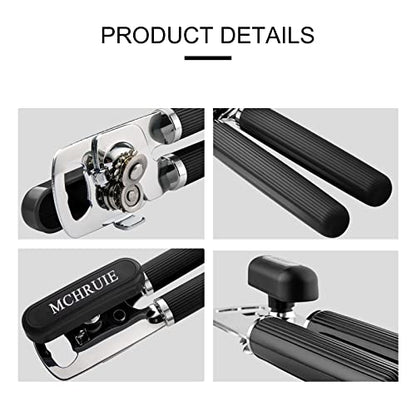  Can Opener Manual - Handheld Strong Heavy Duty Can Opener, Can Openers Smooth Edge With Sharp Blade, Oversized Easy To Use Turn Knob, Upgrade Manual Can Openers For Seniors With Arthritis (Black)