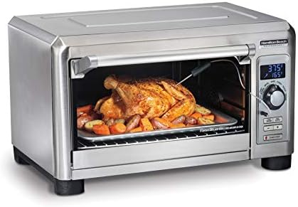  Sure-Crisp Digital Air Fryer Countertop Toaster Oven, 1500W, Fits 12” Pizza 6 Slice Capacity, Temperature Probe, Stainless Steel (31243)