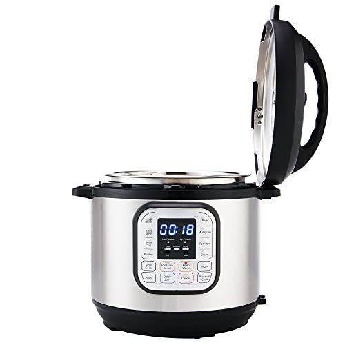  8-Quart 7-in-1 Electric Pressure Cooker, Slow Cooker, Rice Cooker, Steamer, Sauté, Yogurt Maker, Warmer & Sterilizer, Includes Free App With Over 1900 Recipes, Stainless Steel