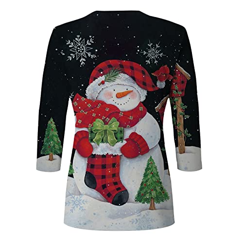  Sweatshirts For Women Loose Fit Cute Loose Tops Sweatshirts Long Sleeve Fashion Christmas Print Pullover Top Fall