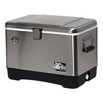 Igloo 54 Qt Steel Belted Legacy Stainless Steel Cooler With Bottle Opener
