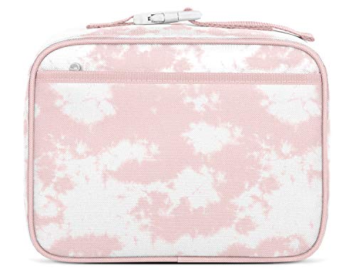  Kids Lunch Box For Toddler | Reusable Insulated Bag For Girls, Boys Meal Containers For School | Hadley Collection | Minibrook: Pink Tie Dye