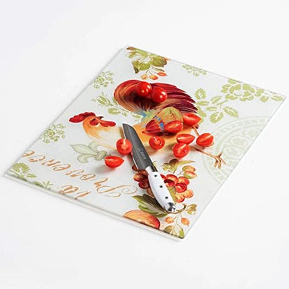  Glass Cutting Board, 16 * 12 Inch Set Of 1 Tempered Glass Cutting Board, Decorative Square Marble Chopping Board For Kitchen, Scratch, Heat, Shatter Resistant Cutting Mat (Mosaic)