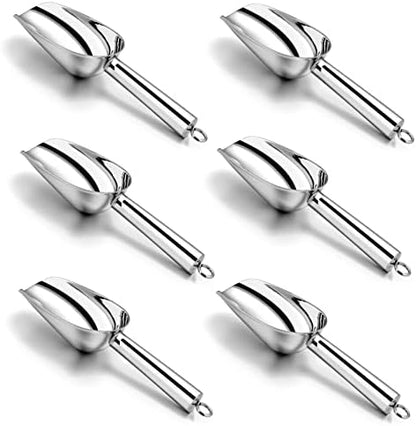  3OZ Mini Scoop Set Of 2, P&P CHEF Stainless Steel Candy Sweet Ice Cube Scoop For Home Bar Buffet Wedding Canisters, Easy Clean & Durable - Gold