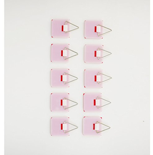  1.25 Inch Invisible Adhesive Plate Hanger Set Vertical Plate Holders For The Wall (10 Pack)