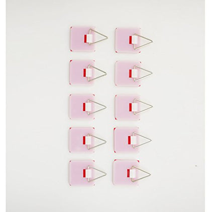  1.25 Inch Invisible Adhesive Plate Hanger Set Vertical Plate Holders For The Wall (10 Pack)